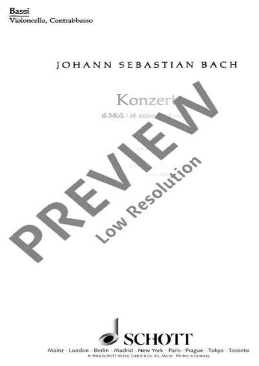 Concerto d minor - Cello/double Bass