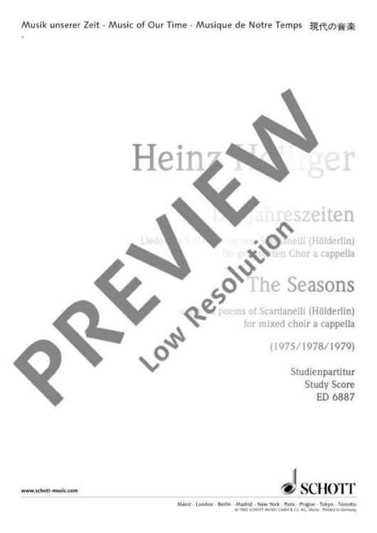 The Seasons - Full Score