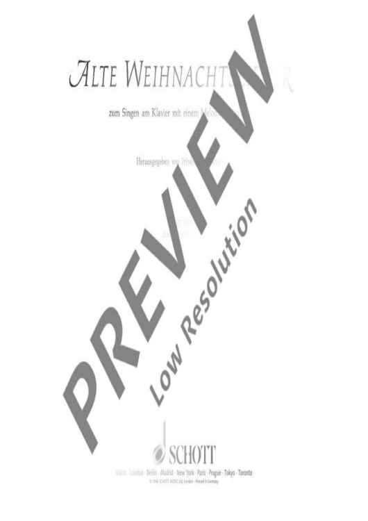 Alte Weihnachtslieder