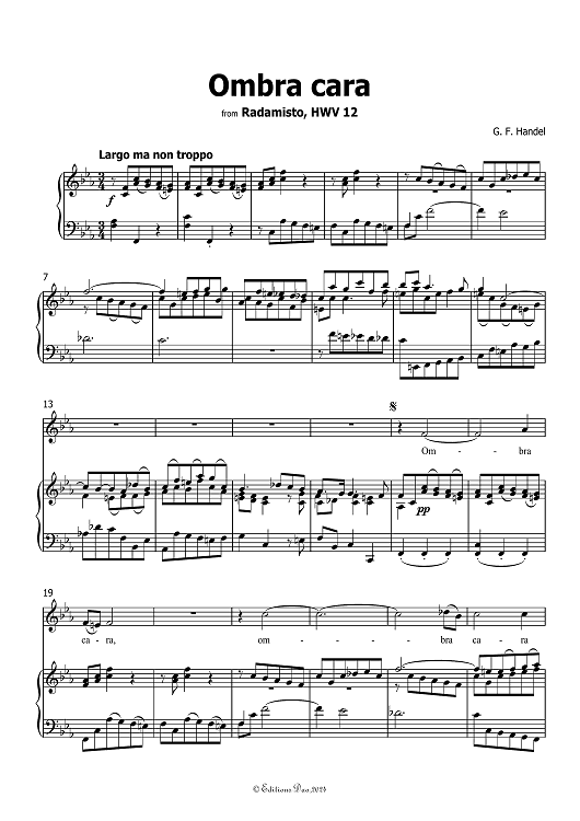 Ombra cara - from 'Radamisto HWV 12'