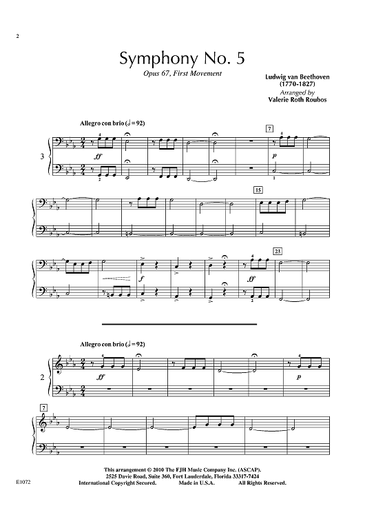Symphony No. 5, Opus 67, First Movement