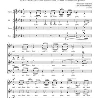 Des Abends, da kann ich nicht schlafen gehn - Choral Score