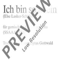 Ich bin so allein - Choral Score