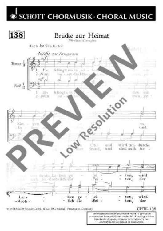 Brücke zur Heimat - Choral Score