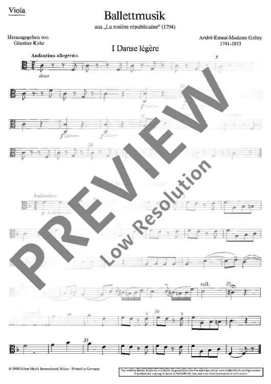 Ballettmusik - Viola