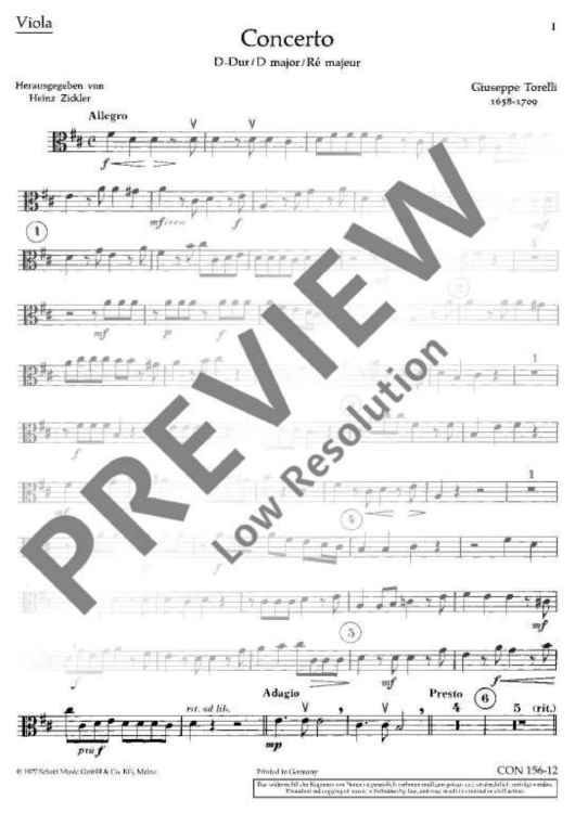 Concerto D Major - Viola