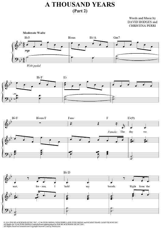 A Thousand Years (Part 2)