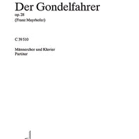 Der Gondelfahrer - Piano Score