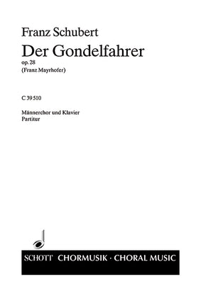 Der Gondelfahrer - Piano Score