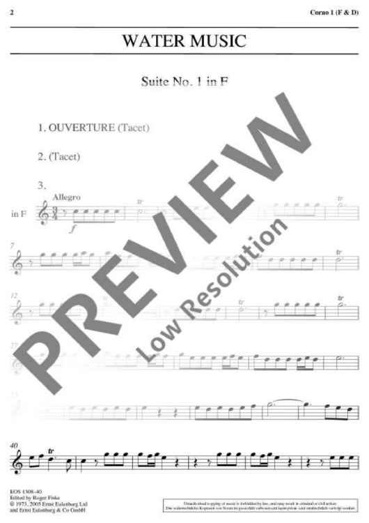 The Water Music - Horn I