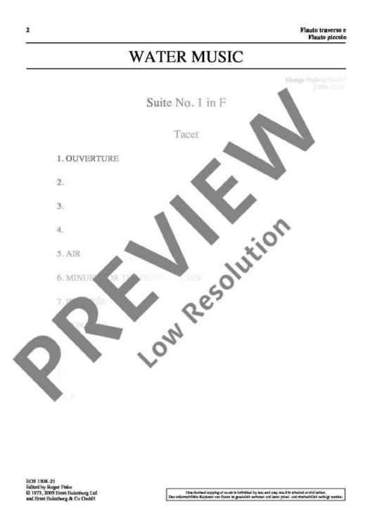 Water Music - Flute I