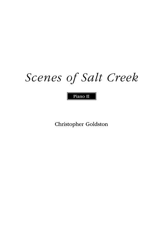 Scenes of Salt Creek - Piano 2