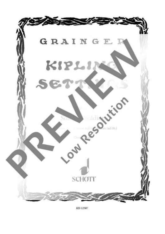 Kipling Settings - Choral Score