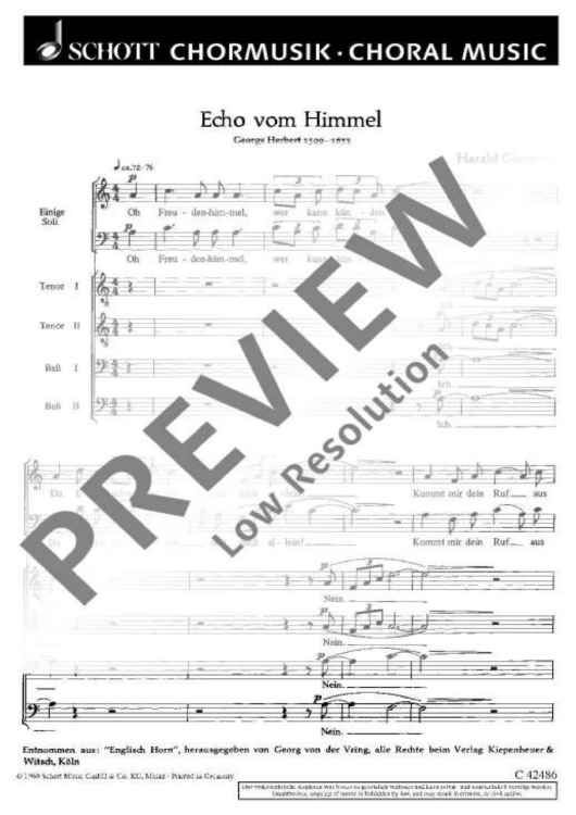 Englisch Horn - Choral Score