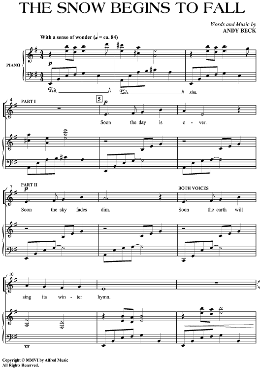 The Snow Begins To Fall