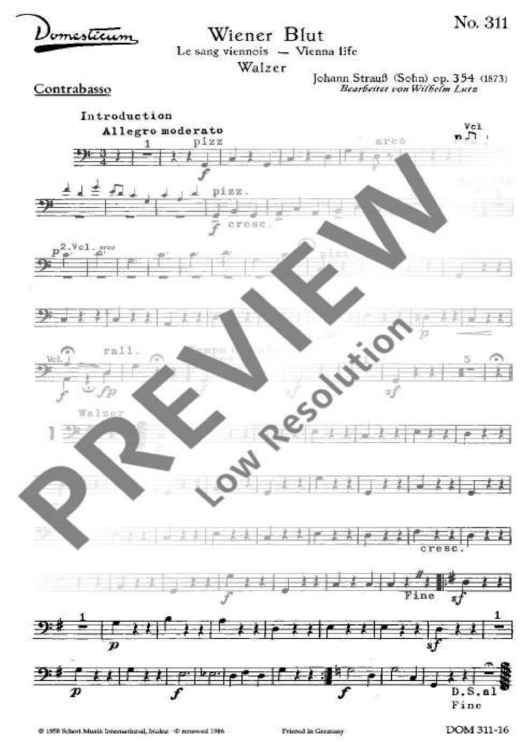 Wiener Blut - Double Bass