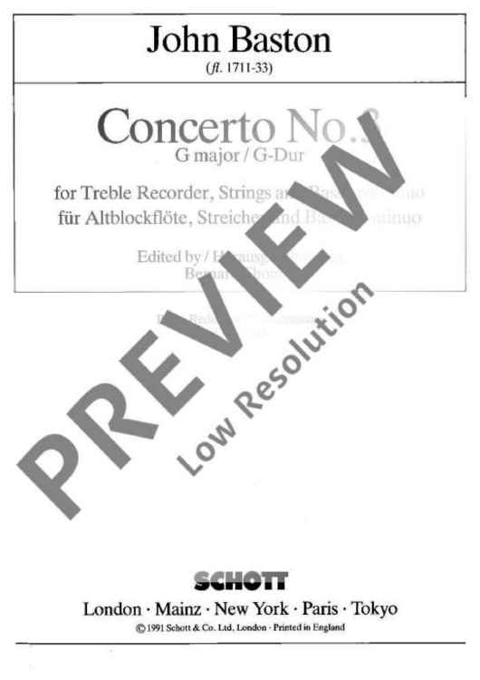 Concerto No. 3 in G major - Piano Score and Solo Part