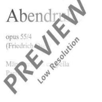 Abendruhe in C major - Choral Score