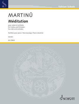 Meditation - Piano Score With Solo Part