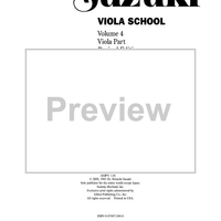 Suzuki Viola School, Volume 4 - Viola Part