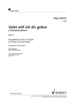 Valet will ich dir geben - Choral Score