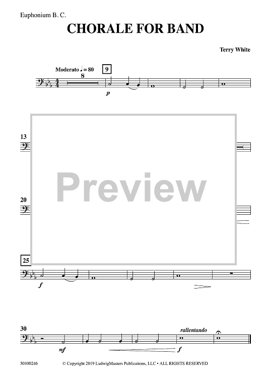 Chorale For Band - Euphonium BC