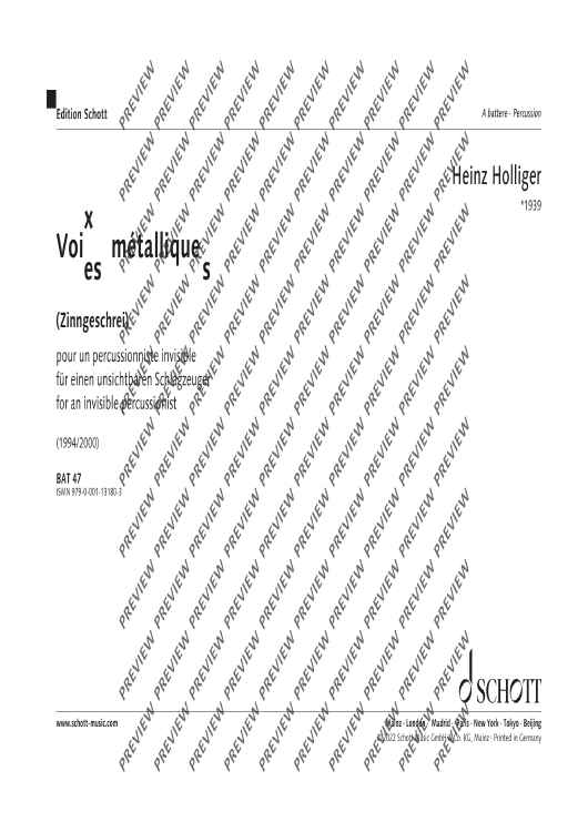 Voi(es)x métallique(s) - Performing Score