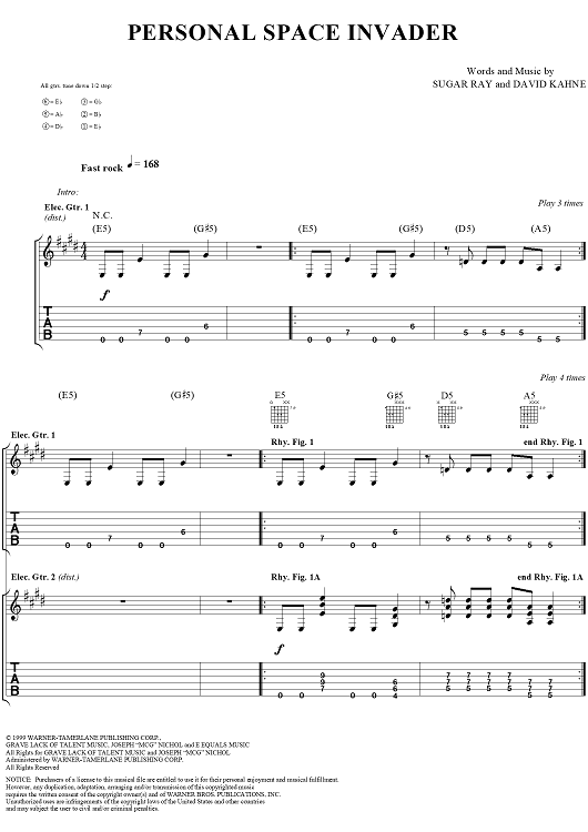 Basic Space Invaders Song Notes Personal Space Invader