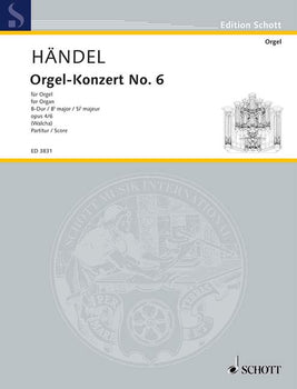 Organ concerto No. 6 B major - Score