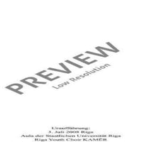 Piedzimšana - Choral Score