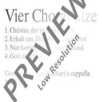 Vier Choralsätze - Choral Score