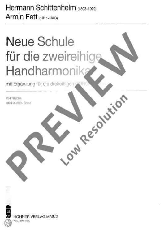Neue Schule für die zweireihige Handharmonika