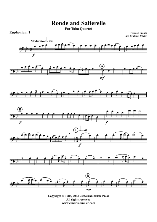 Ronde and Salterelle - Euphonium 1 BC/TC