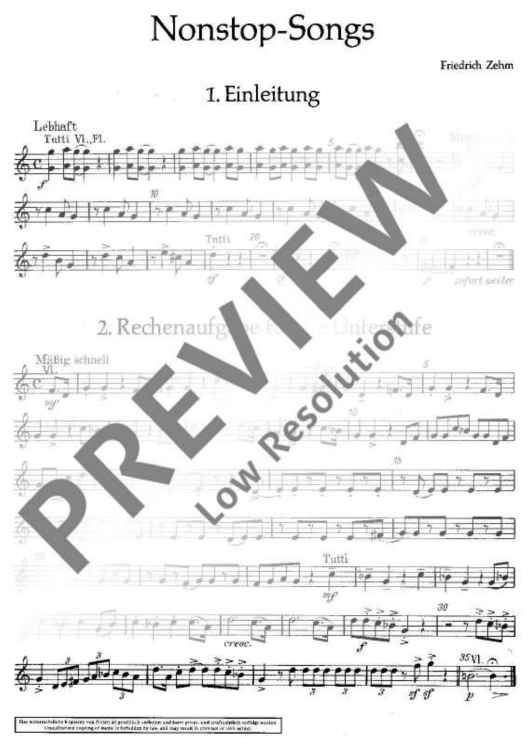 Nonstop-Songs - 1st Part In C