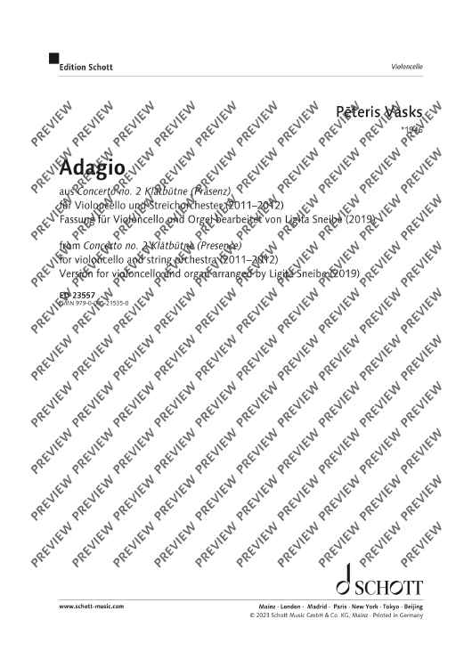 Adagio - Score and Parts