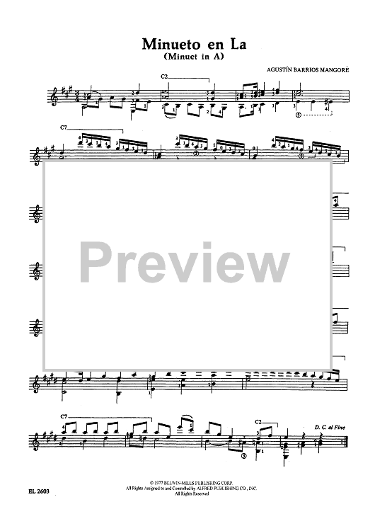 Minueto en La (Minuet in A)