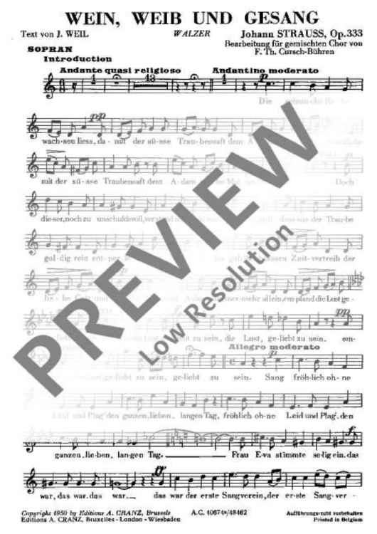 Wein, Weib und Gesang - Soprano