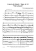 Concerto for Oboe in F Major, K. 313 for Oboe and String Quartet - Score