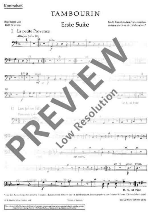 Tambourin - Double Bass