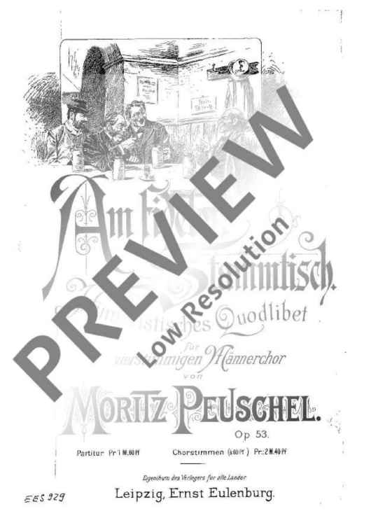 Am fidelen Stammtisch - Choral Score