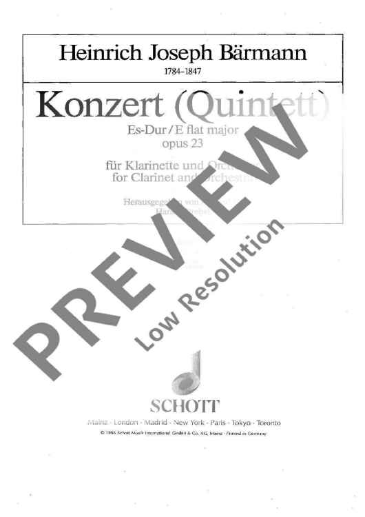 Concert (Qunitet) Eb major - Violin 2