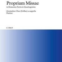 Proprium Missae - Choral Score