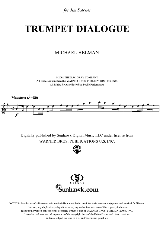 Trumpet Dialogue - Trumpet in B-flat
