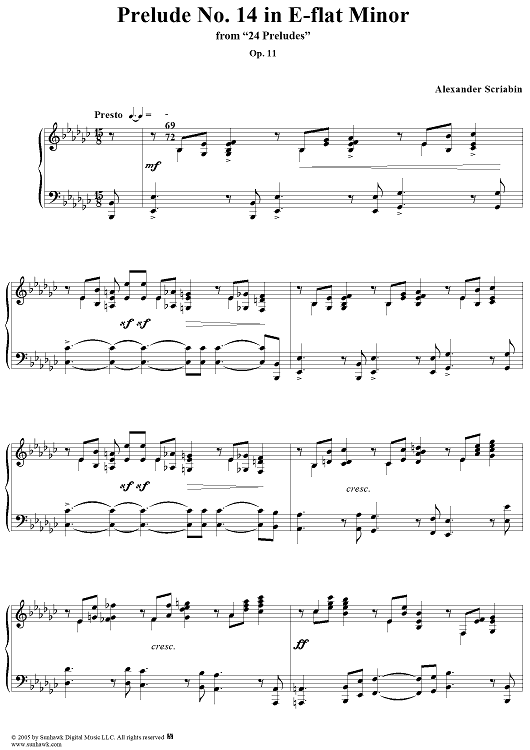 Prelude No. 14 in E-flat minor