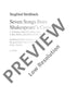 Seven Songs from Shakespeare's Comedies - Choral Score