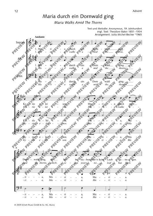 Maria durch ein Dornwald ging
