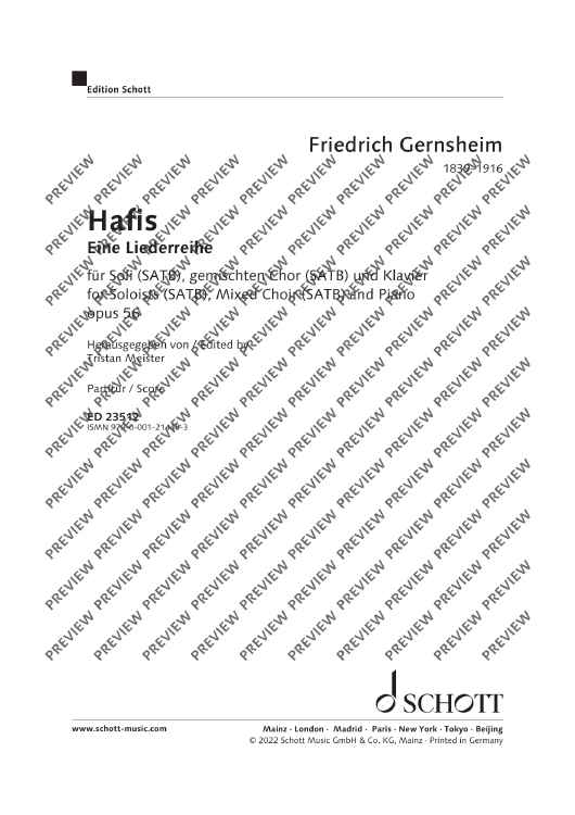 Hafis - Score (also Performing Score)