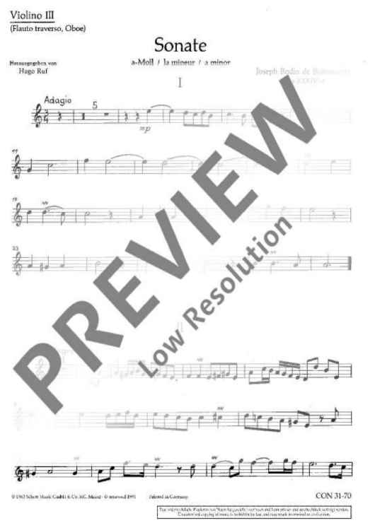 Sonata a minor - Violin Iii