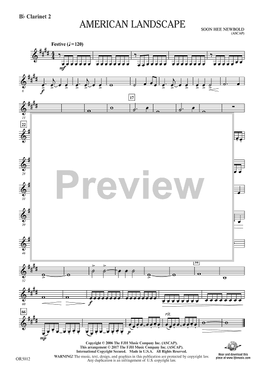 American Landscape - Bb Clarinet 2