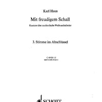 Mit freudigem Schall - 3rd Part [alto Clef]